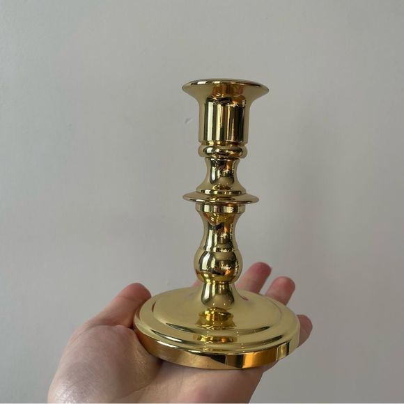 Heavy duty brass‎ candlestick holder like  new - Picture 4 of 4